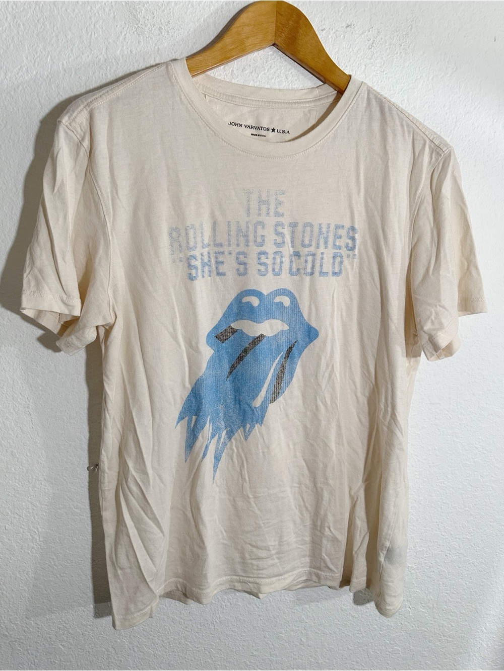 John Varvatos Men's The Rolling Stones Graphic Short Sleeve Tee Size Medium